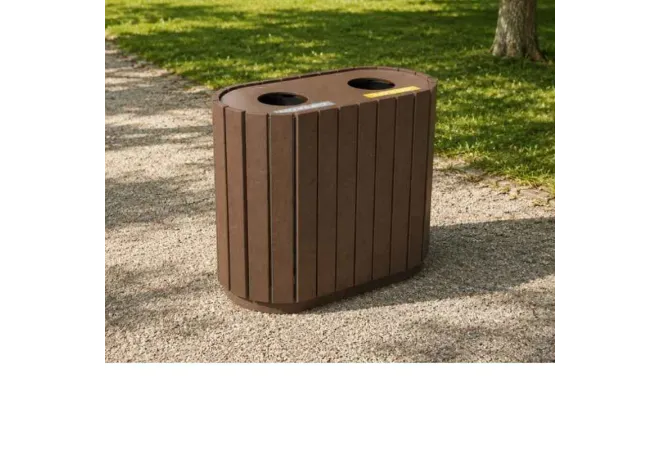 Poubelle de tri sélectif en plastique recyclé