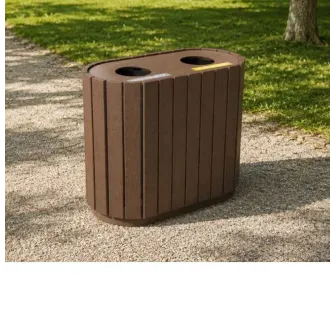 Poubelle de tri sélectif en plastique recyclé