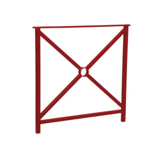 Barrière de ville de 800 mm en acier bordeaux