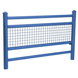Barrière de sécurité en acier bleu pommeaux Agora