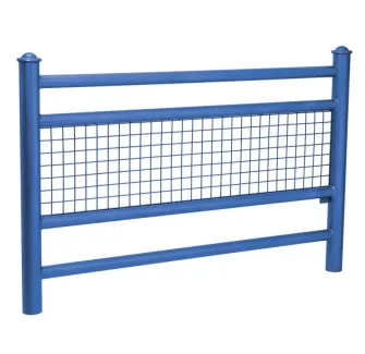 Barrière de sécurité en acier bleu pommeaux Agora