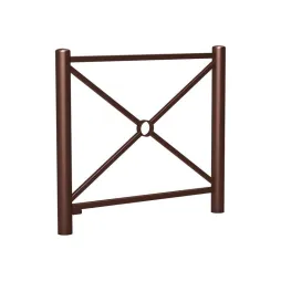 Barrière métallique marron 1072 mm