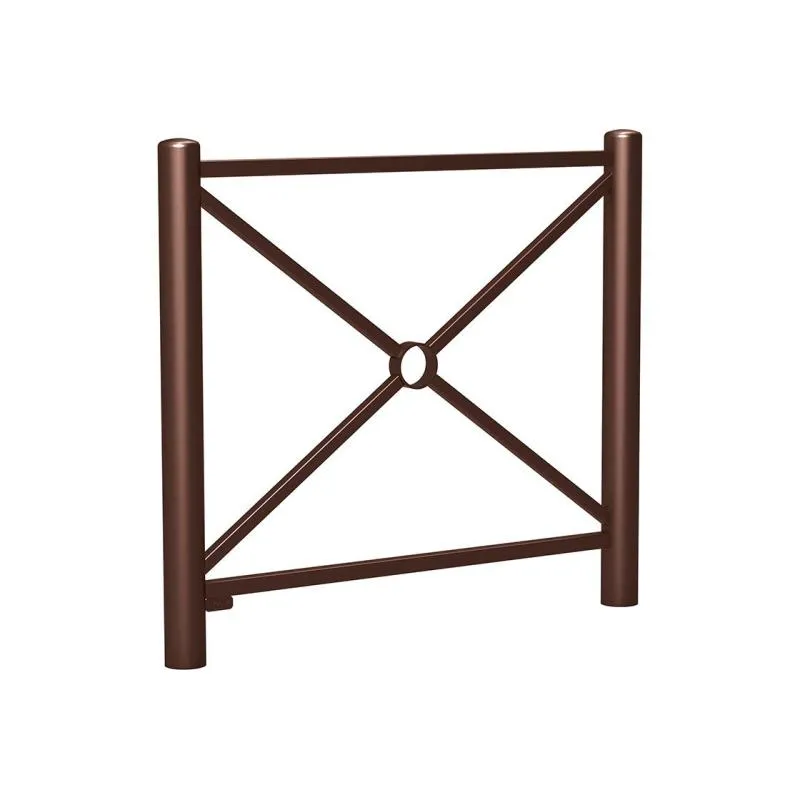 Barrière métallique marron 1072 mm