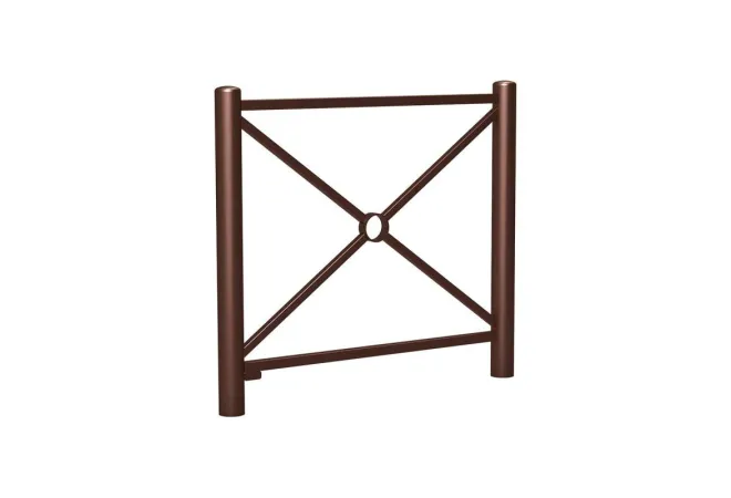 Barrière métallique marron 1072 mm