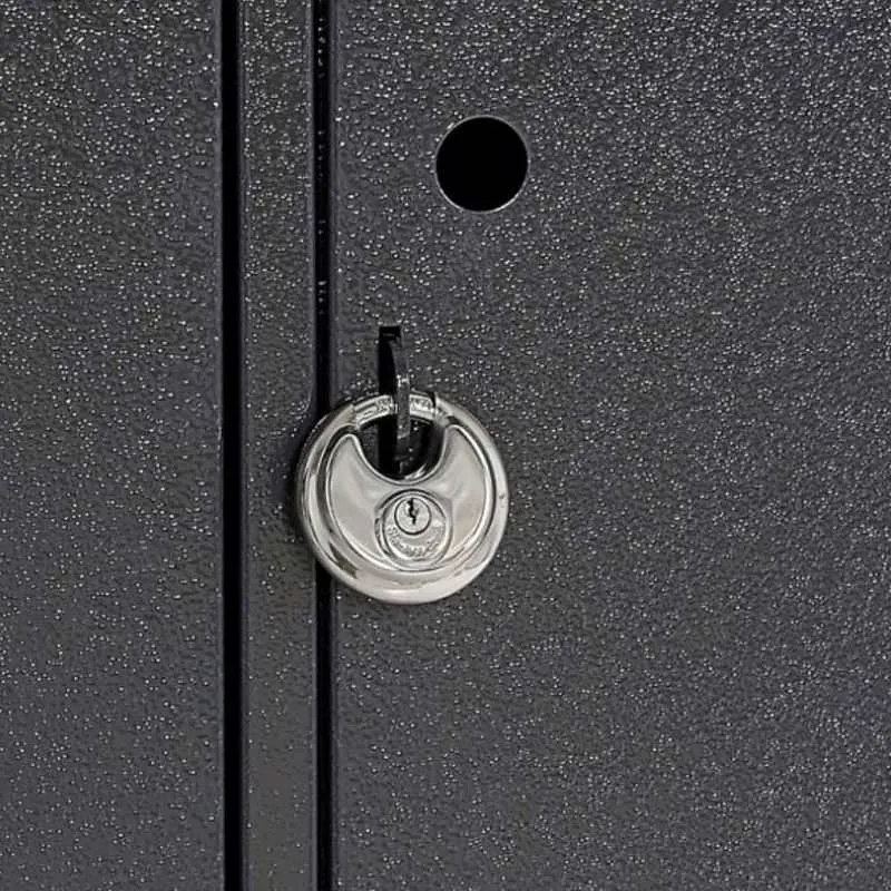 Porte sécurisé du double casier à trottinettes