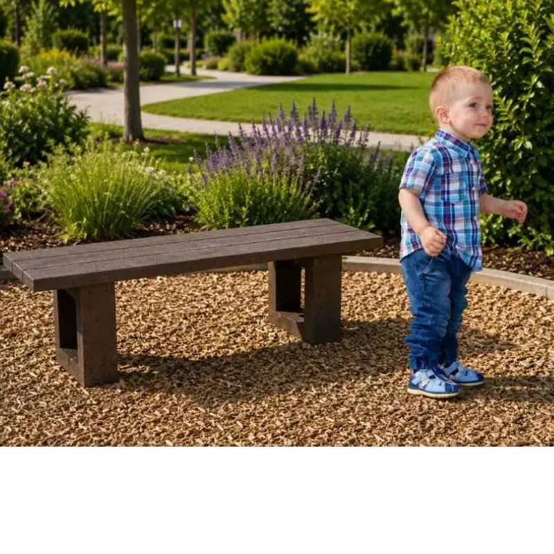 Banquette extérieure en plastique recyclé pour enfants Banquette extérieure en plastique recyclé pour enfants