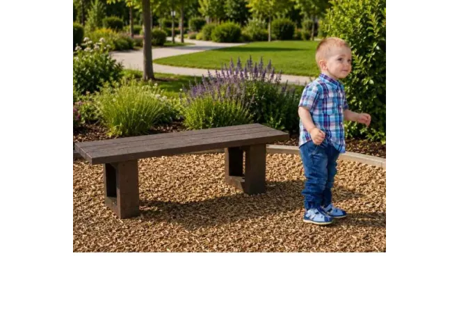 Banquette extérieure en plastique recyclé pour enfants Banquette extérieure en plastique recyclé pour enfants