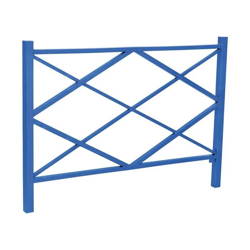 Barrière de ville en acier peint en bleu Barrière de ville en acier peint en bleu