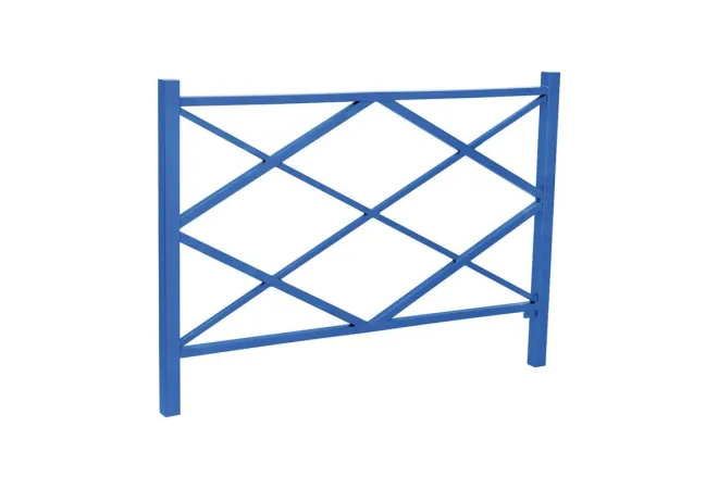 Barrière de ville en acier peint en bleu Barrière de ville en acier peint en bleu