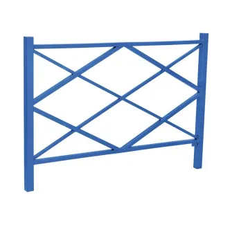 Barrière de ville en acier peint en bleu