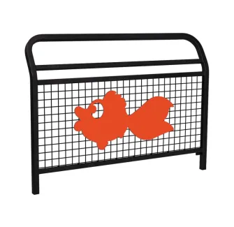 Barrière de sécurité noire motif poisson