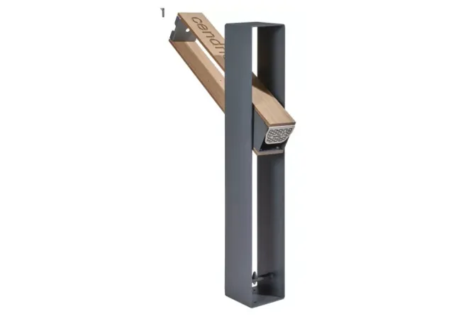 Cendrier extérieur basculant HPL et acier