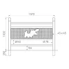 Dimensions de la barrière de sécurité grillagée avec animation Dimensions de la barrière de sécurité grillagée avec animation
