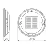 Schéma technique du plot routier solaire rond Schéma technique du plot routier solaire rond