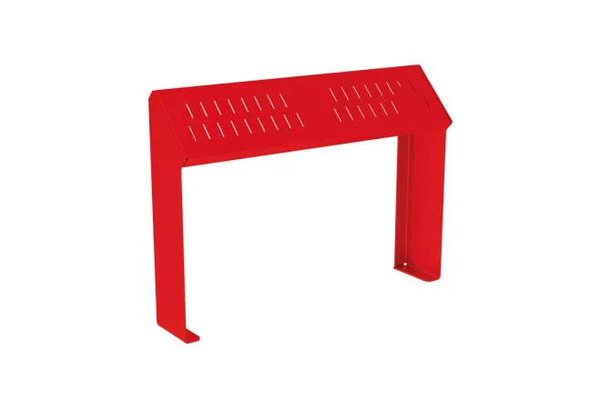 Banquette métallique assis debout rouge Banquette métallique assis debout rouge