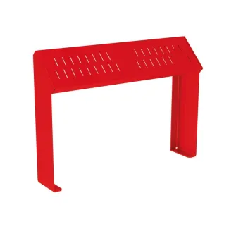 Banquette métallique assis debout rouge