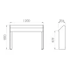 Dimensions du banc assis debout Kub Dimensions du banc assis debout Kub
