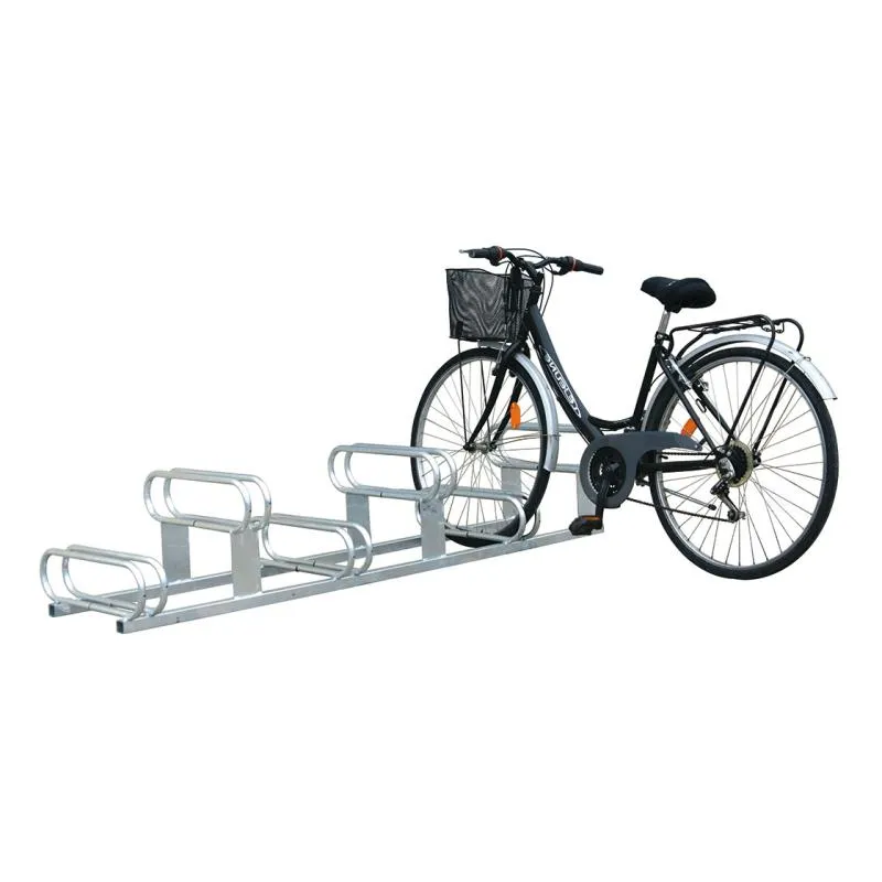 Arceaux à vélo 6 places décalées finition galva Arceaux à vélo 6 places décalées finition galva