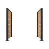 Cache poubelles HPL/acier - 2 pans - coloris teck Cache poubelles HPL/acier - 2 pans - coloris teck