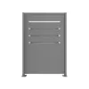 Pan en acier gris métal pour cache conteneurs poubelles Pan en acier gris métal pour cache conteneurs poubelles