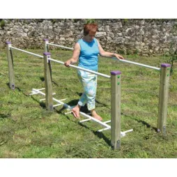 Parcours sportif barres parallèles dans un parc Parcours sportif barres parallèles dans un parc