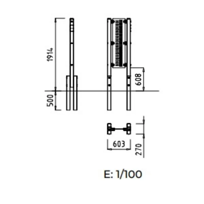 Dimensions du module sportif pour séniors
