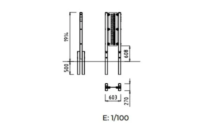 Dimensions du module sportif pour séniors