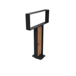 Appui vélos rectangle en métal anthracite et HPL finition pin Tyrol Appui vélos rectangle en métal anthracite et HPL finition pin Tyrol