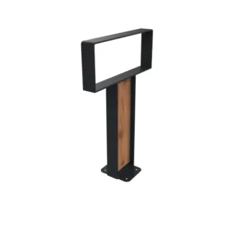 Appui vélos rectangle en métal anthracite et HPL finition pin Tyrol