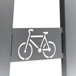 Signalétique de l'arceau à vélos en acier gris 9006