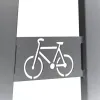 Signalétique de l'arceau à vélos en acier gris 9006