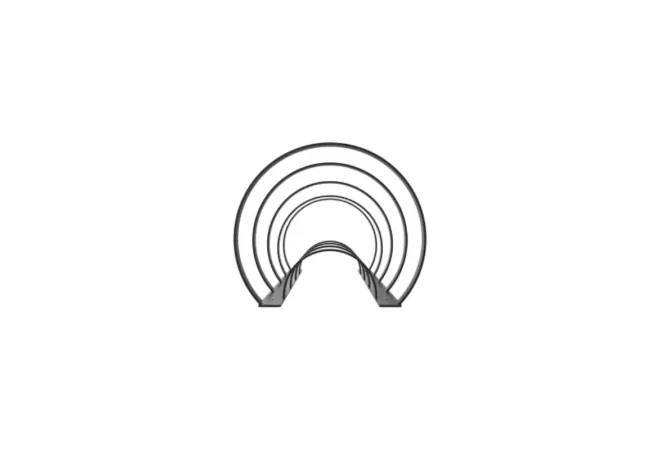 Profil de l'appui pour 8 cycles en acier gris anthracite Profil de l'appui pour 8 cycles en acier gris anthracite