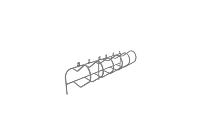 Rack à vélos en métal gris alu - 6 places Rack à vélos en métal gris alu - 6 places