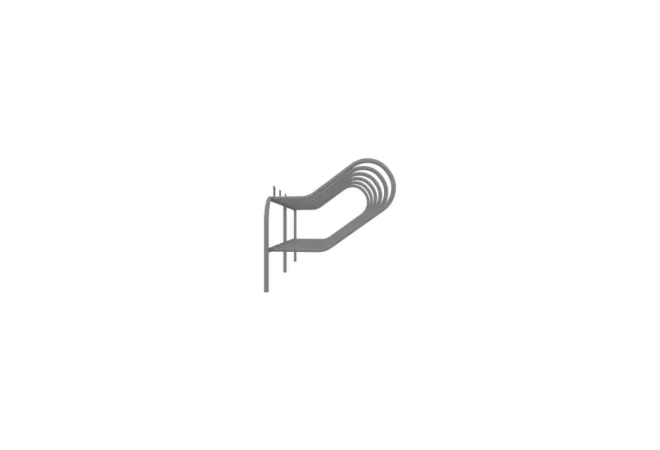 Profile du support pour 6 vélos coloris gris métal Profile du support pour 6 vélos coloris gris métal