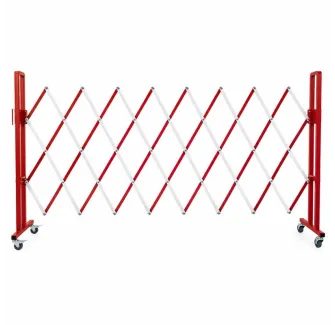 barrière tp extensible rouge et blanc