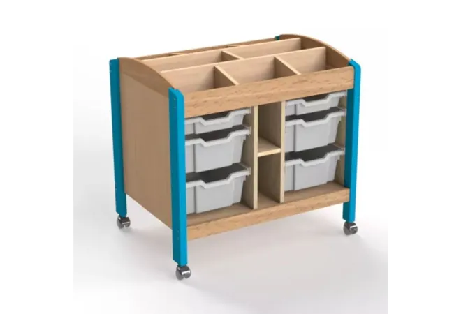 Meuble mobile atelier peinture, coloris bleu Meuble mobile atelier peinture, coloris bleu