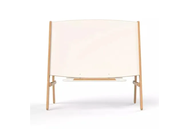 Chevalet double face maternelle, finition hêtre vernis