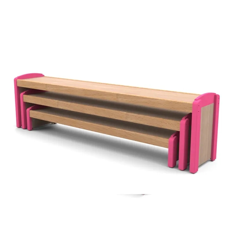 Bancs gigognes maternelle - lot de 3 rangés Bancs gigognes maternelle - lot de 3 rangés