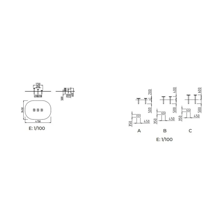 Dimensions de l'agrès sportif marches Dimensions de l'agrès sportif marches