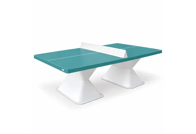 Table de ping-pong en composite plateau bleu lagon