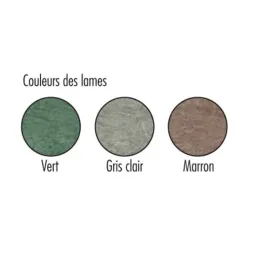 Coloris disponibles pour la banquette publique en recyclé