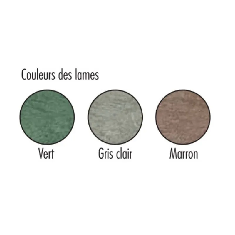 Coloris disponibles pour la banquette publique en recyclé
