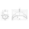 Dimensions du banc urbain design en plastique Dimensions du banc urbain design en plastique