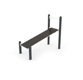 Agrès sportif extérieur - Banc abdominal incliné