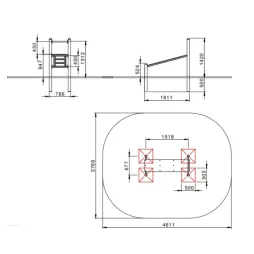 Dimensions de l'agrès sportif pouir abdominaux Dimensions de l'agrès sportif pouir abdominaux