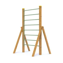 Échelle d'escalade en bois pour aire de jeux enfants