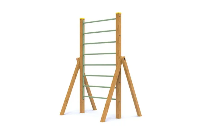 Échelle d'escalade en bois pour aire de jeux enfants