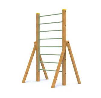 Échelle d'escalade en bois pour aire de jeux enfants