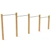 Barres de voltige en bois de 4 hauteurs pour aire de jeux enfants Barres de voltige en bois de 4 hauteurs pour aire de jeux enfants