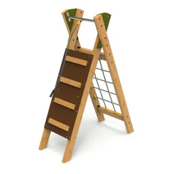 Mur d'escalade avec filet pour aires de jeux extérieur